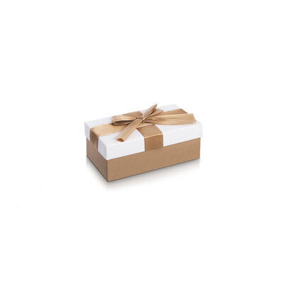Krabice papír dárková 21x11x8 cm zlatá/bílá
