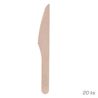 Nůž dřevo 16,5 cm 20 ks NATURE