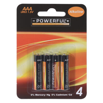 Baterie alkalické AAA 1,5 V 4 ks