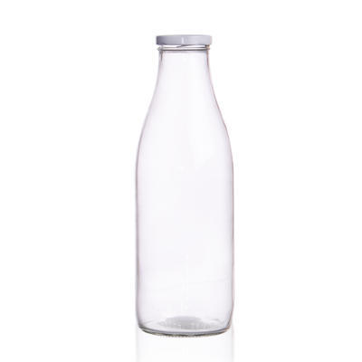 Láhev sklo/kov víčko na mléko 1 l